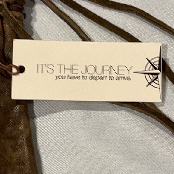 Dogeared Leather ‘It’s the Journey’ Zip Pouch - NWT - Picture 3 of 7